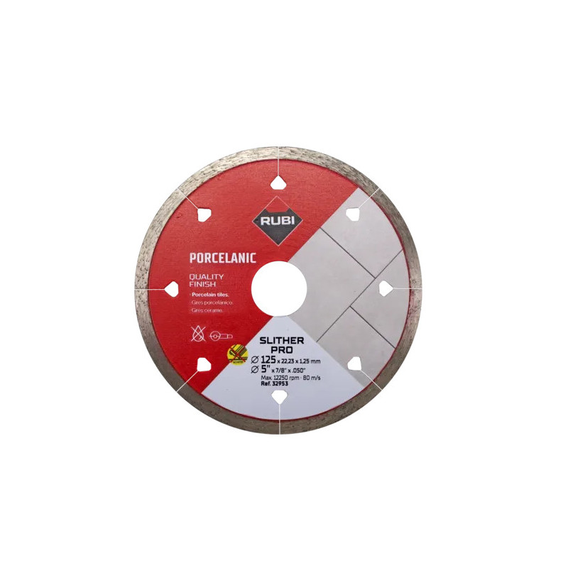Disque diamant pour grès cérame SLITHER 125 PRO - RUBI 32954