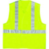 GILET FLUO JAUNE BANDES BAUDRIERS CLASSE 2