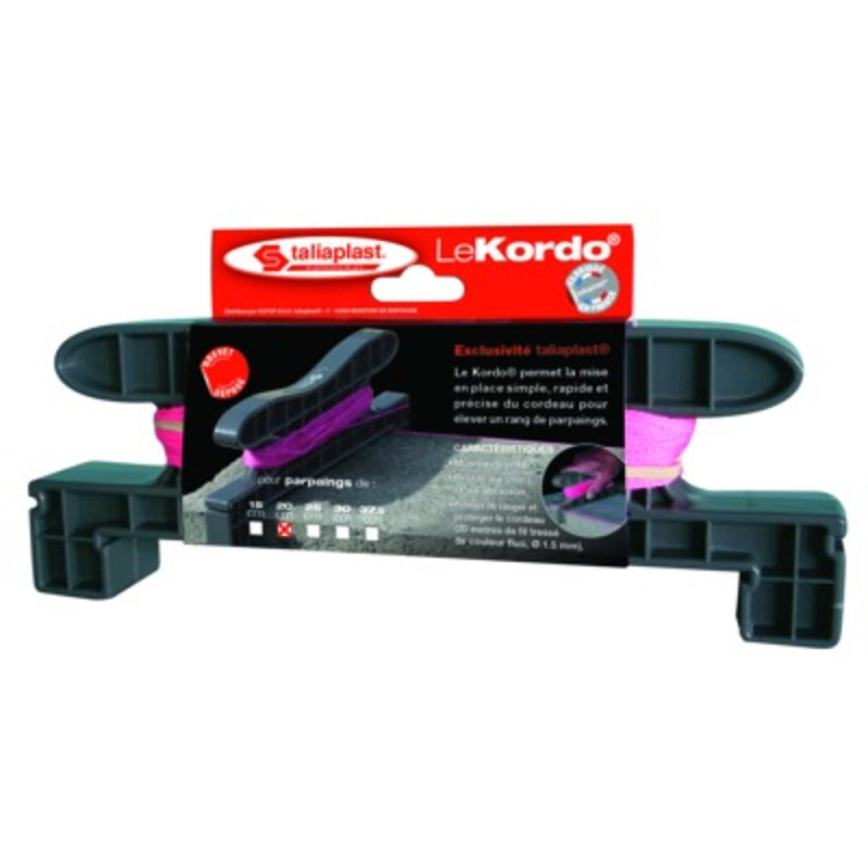 CORDEAU MACON KORDO LARGEUR 200MM AVEC DRISSE FLUO ROSE 1.5MMX20M