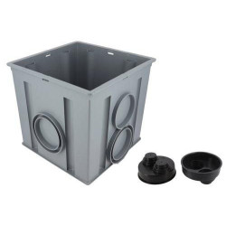 Regard avec 2 bouchons réducteurs doubles PVC longueur 300mm - RITX2B