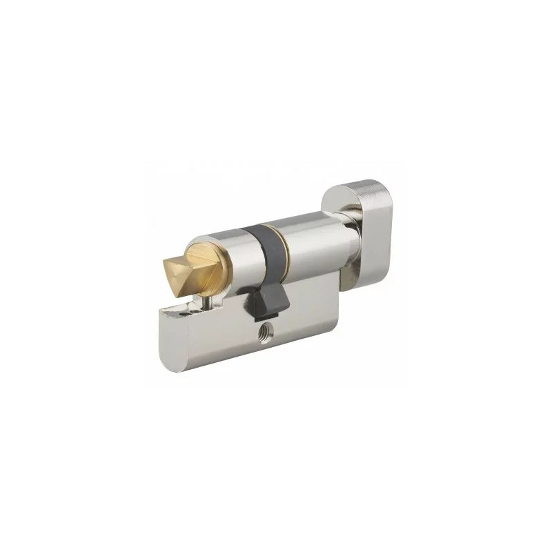 Cylindre profil européen pompier EDF - 30BT x 30 mm - Clé triangle 11 mm - nickelé - THIRARD TI11073031