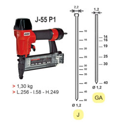 Minibrads J-40 galva
