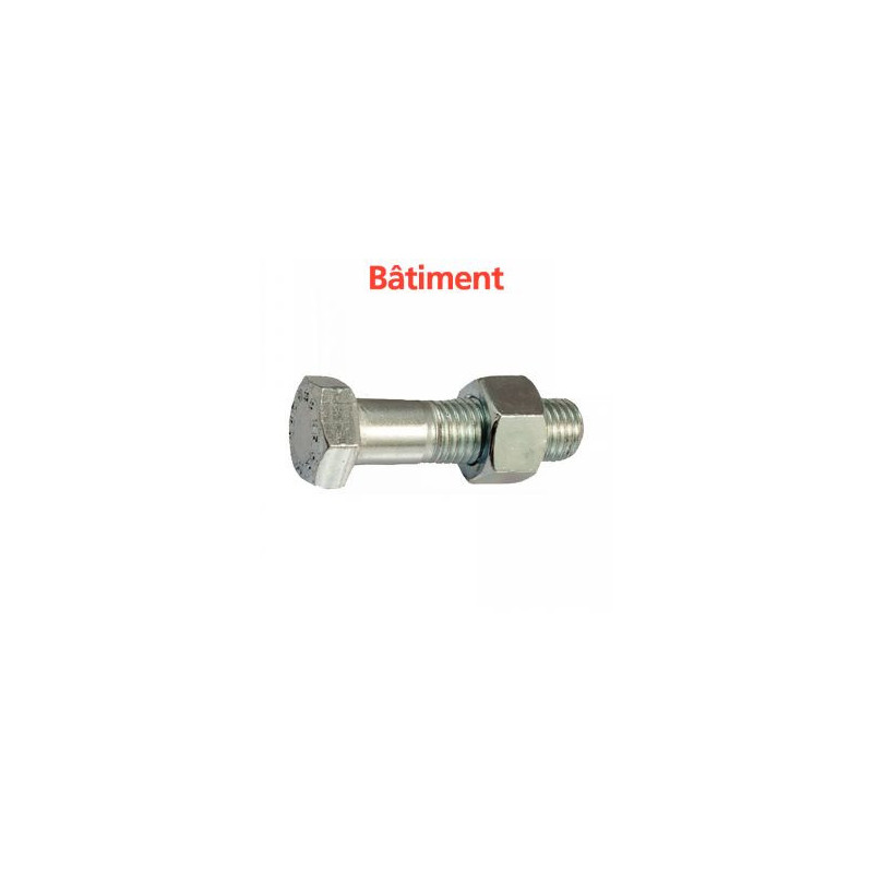 Boîte de 100 boulons GAC 10 X 60 Acier classe 8.8 zingué - 85241