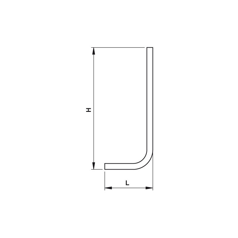 Tube de chasse coudé 28mm. 520x200mm en PVC pour Presto 1000-P1000 XL - 47870