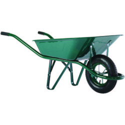 BROUETTE 90 L VERTE EN ROUE GONFLABLE