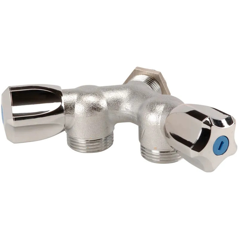 Robinet double machine à laver lave vaisselle - 15x21 - chromé avec écrou - 1334004