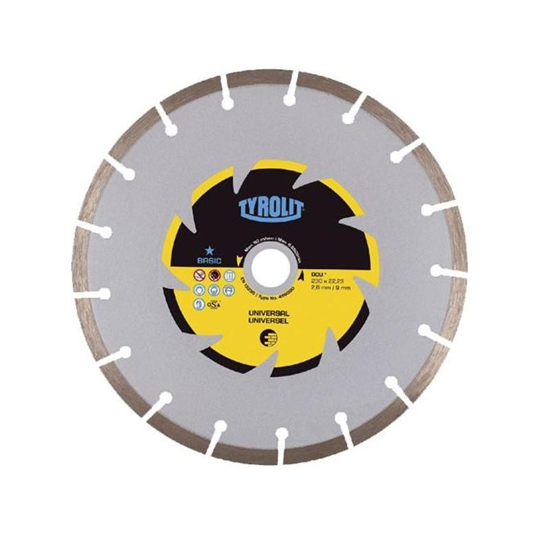 Disque diamant Basic C73 230x2.6x22.23 DCUB3 - TYROLIT 34501447