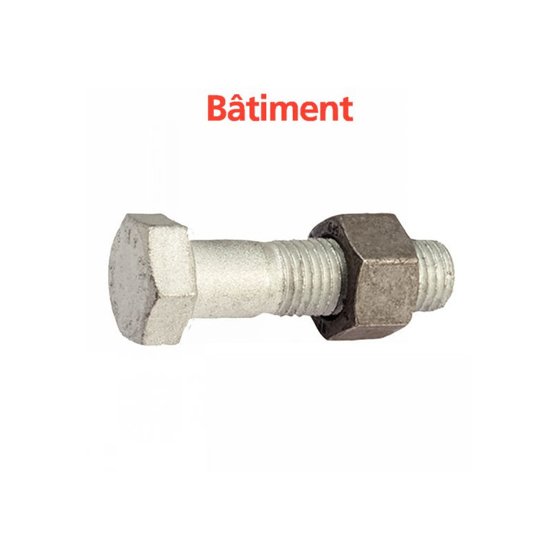 Boîte de 100 boulons GAC 10 X 40 Acier classe 8.8 zingué - 852441