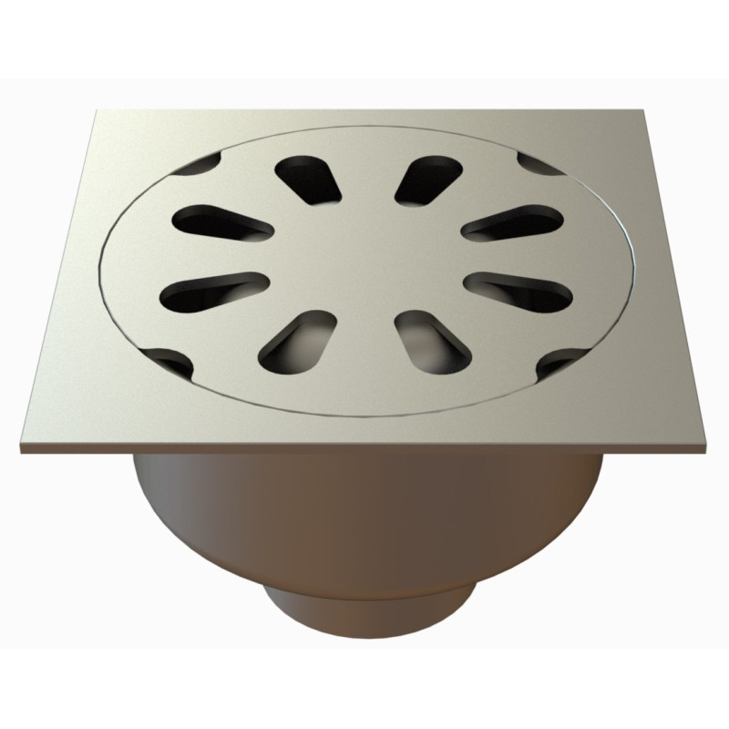 SIPHON 25X25 INOX SORTIE VERTICALE 100 MM - 25100