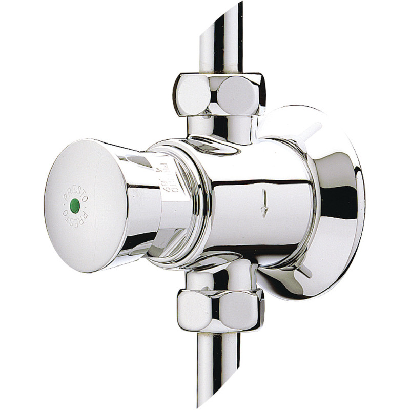 Robinet temporisé pour urinoir mural. applique. P12 NEO 15X21 en ligne avec 1 raccord - 31003