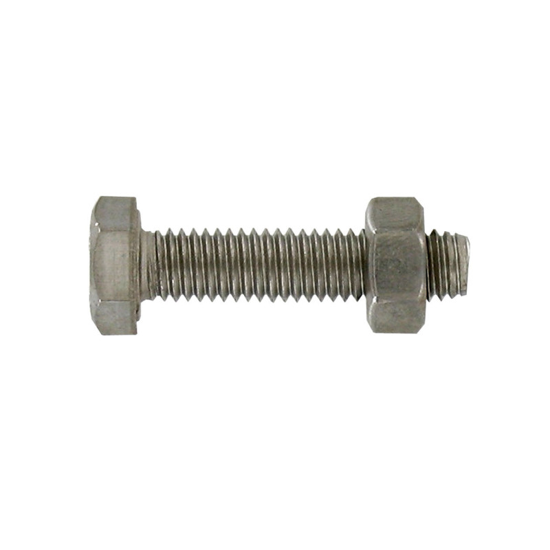 Boulon tête hexagonale inox A2 14x60 - coque x 8