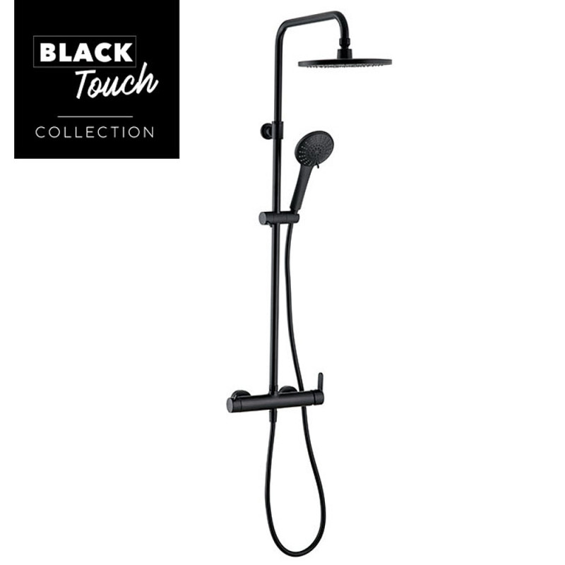 COLONNE DOUCHE BLACK ROMA TOUCH A MITIGEUR MECANIQUE