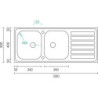 BALANCE KITCHEN SINK 120x50x17CM - E42120NP 
