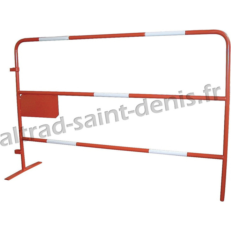 BARRIERE TP - PLAQUE SOUDÉE - BANDES BLANCHES