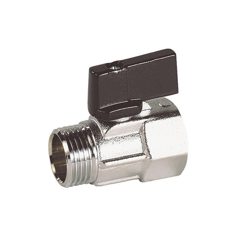 Mini vanne de robinetterie RBS BSP 1-2" - laiton nickelé - 674004