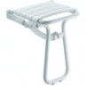 Siège de douche assise monobloc. avec béquille. blanc. H500 mm. tube alu. Ø 25 mm