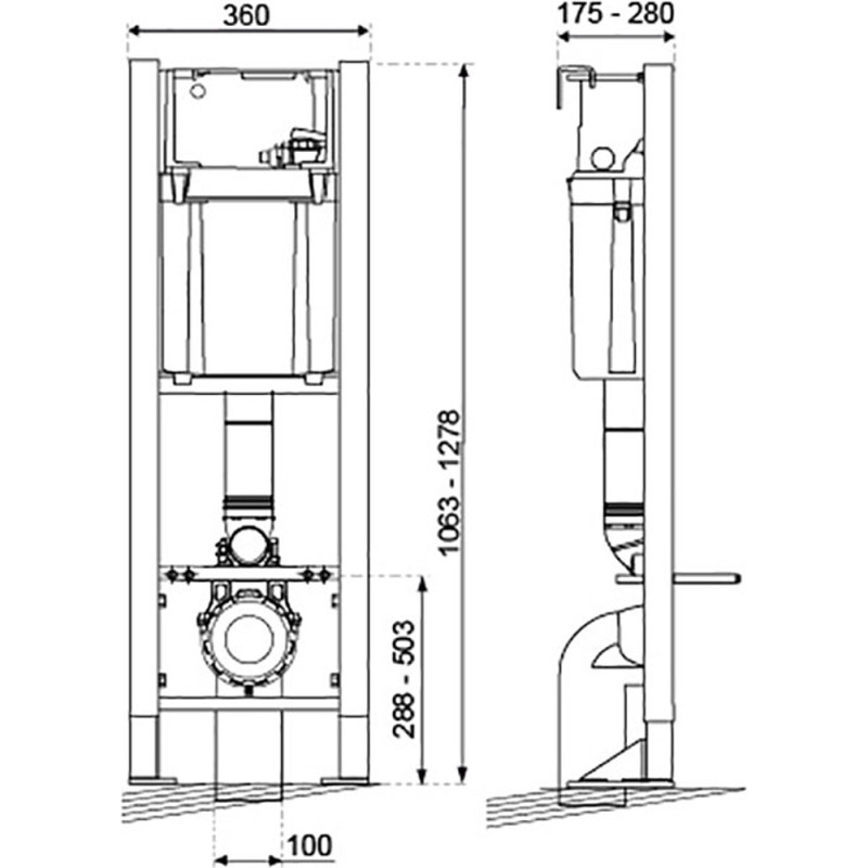 BATI SUPPORT COMPTACT + PLAQ